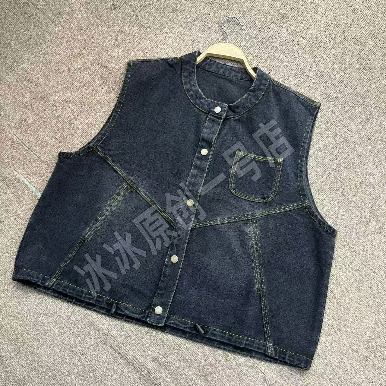 【冰冰一号店】新秋款 067 8 明线牛仔马甲休闲百搭精品