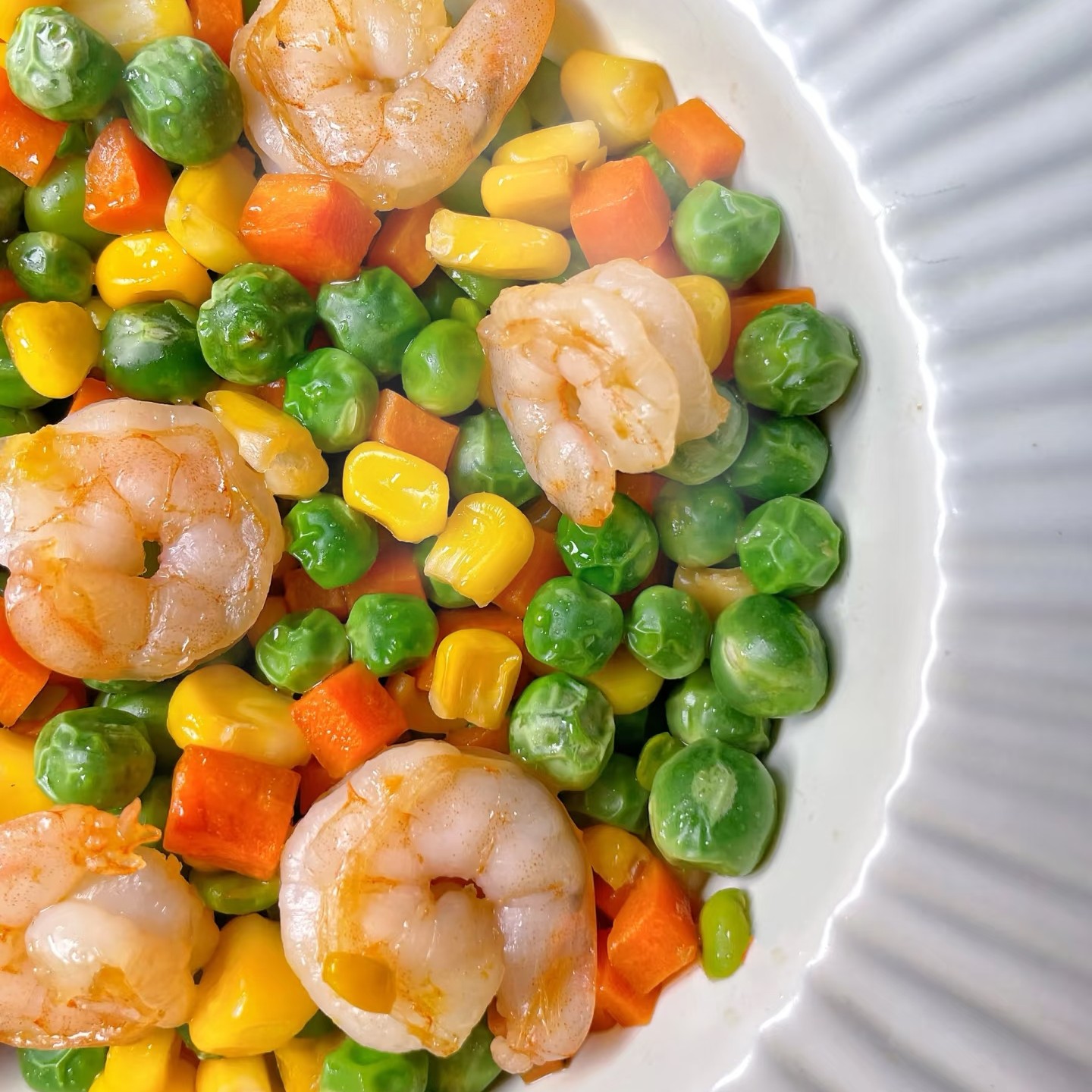 青豆玉米炒虾仁【宛陵家宴】