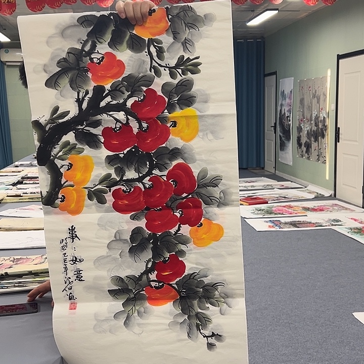 国画我们一起加油努力