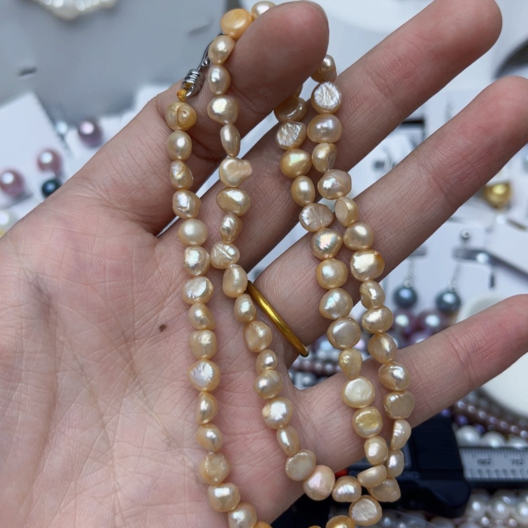 淡水珍珠颈饰银S925镶嵌