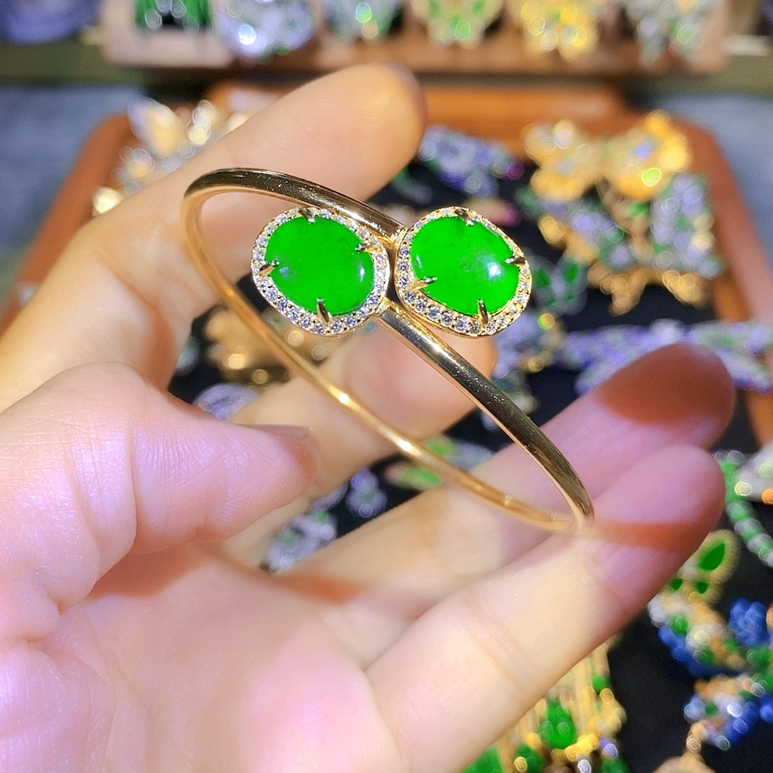 吊坠(不含链)银S925镶嵌翡翠