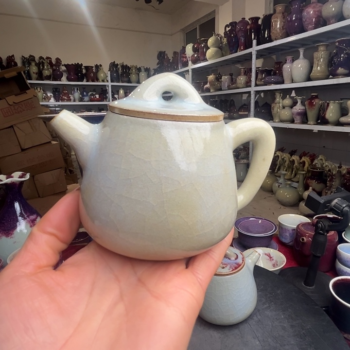 牛家钧窑牛自恒老师钧瓷壶