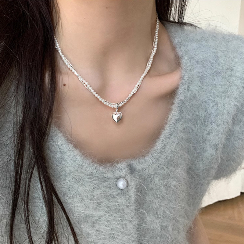 非金属亚克力项链 春季爱心亚克力项链-XL589