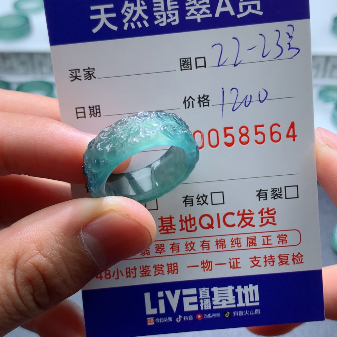 翡翠戒指未镶嵌天然翡翠A货戒圈