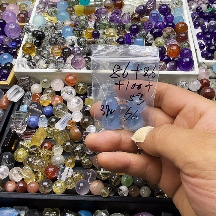 喝***猫石英石铁合金珠子