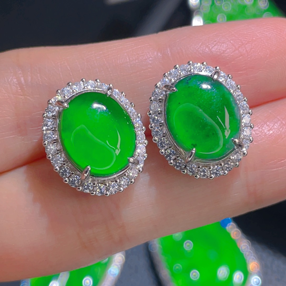 翡翠吊坠(不含链)银S925镶嵌