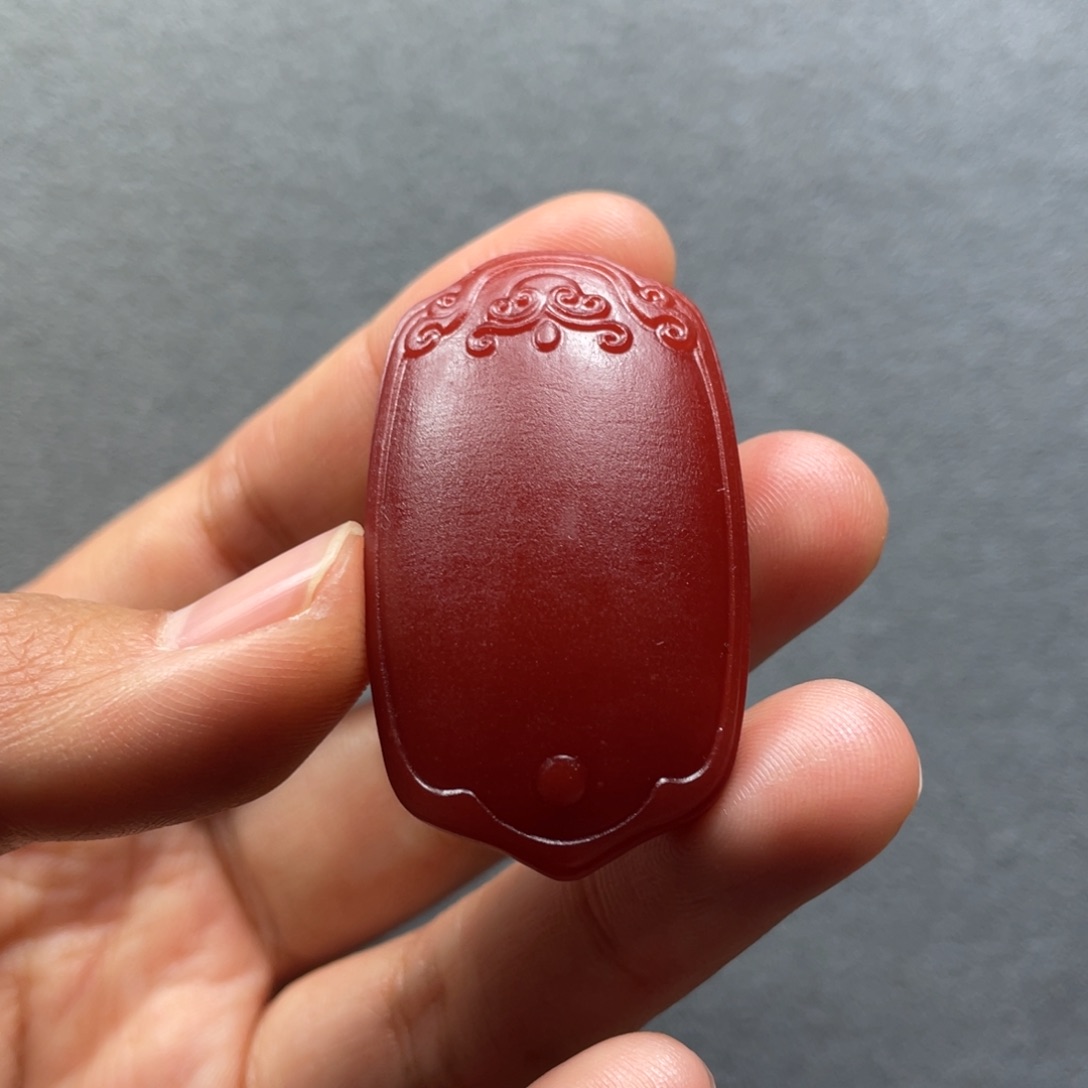 南红玛瑙配饰未镶嵌平安牌