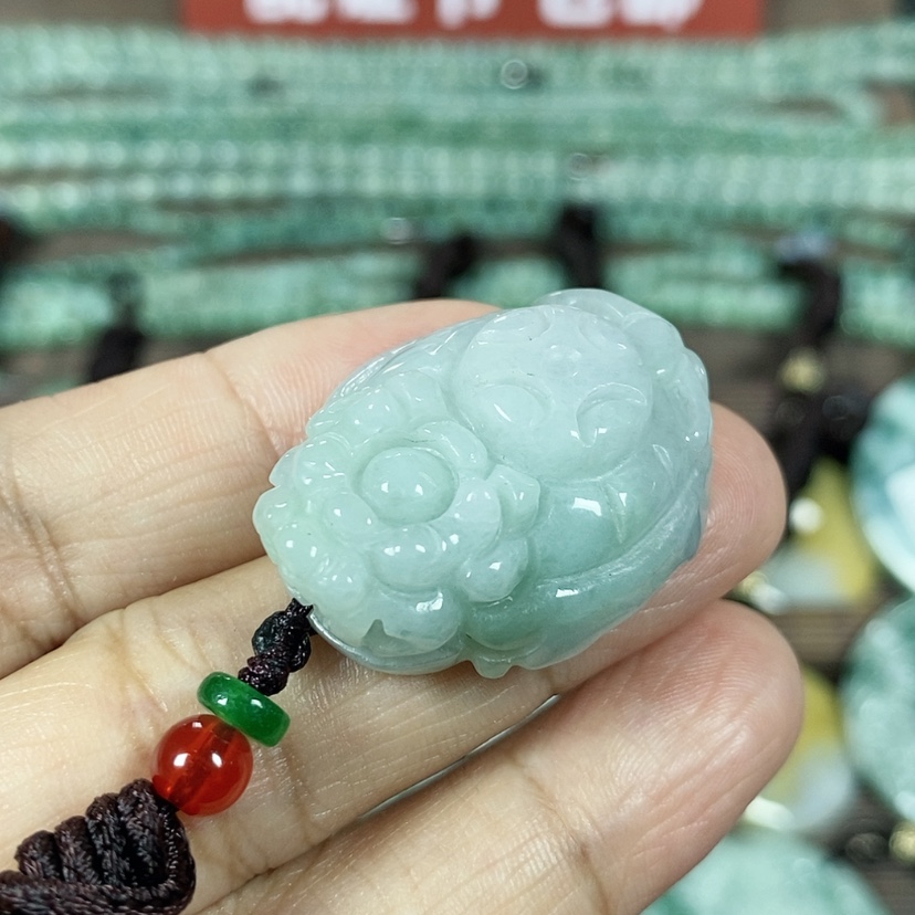 【闪购商品】翡翠颈饰未镶嵌玉吊坠翡翠玉金钱龙龟