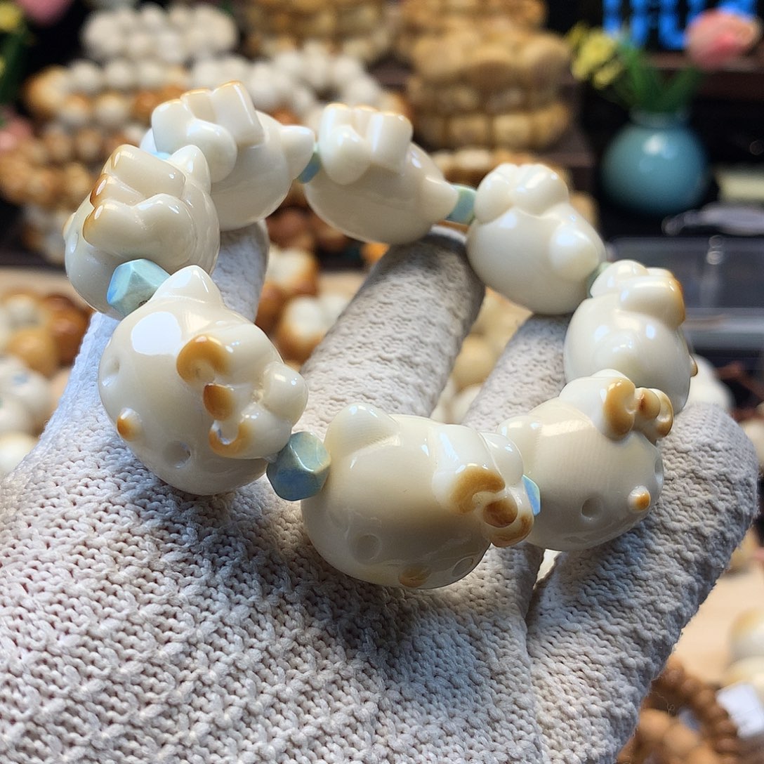 吊坠菩提根/象牙果烤kt 猫