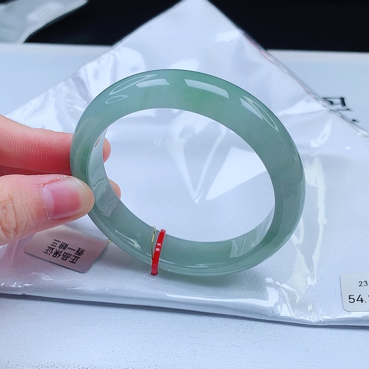 翡翠手镯未镶嵌缅甸天然a货手镯54