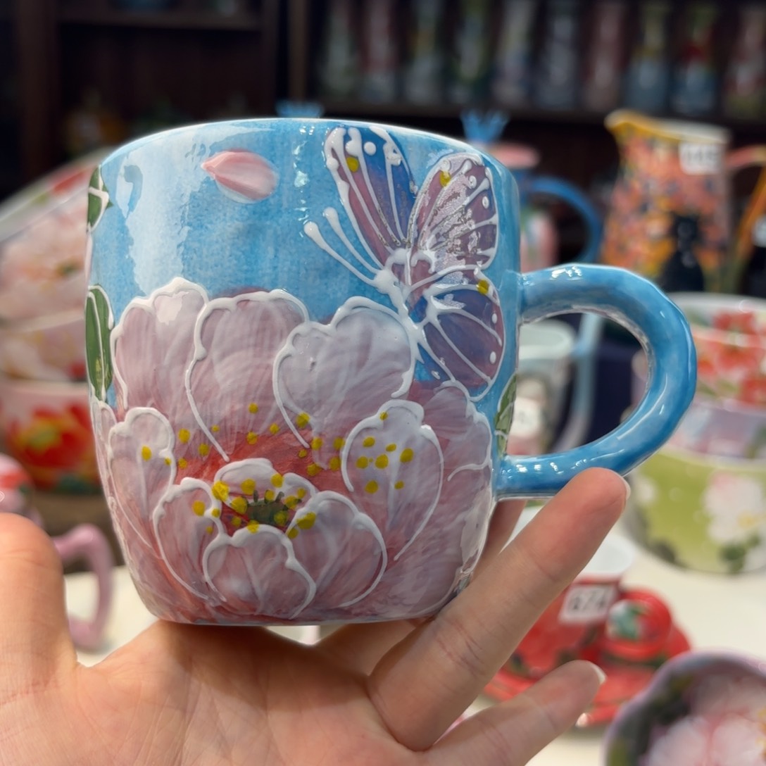 瓷片景德镇手绘高温釉下彩陶瓷茶具