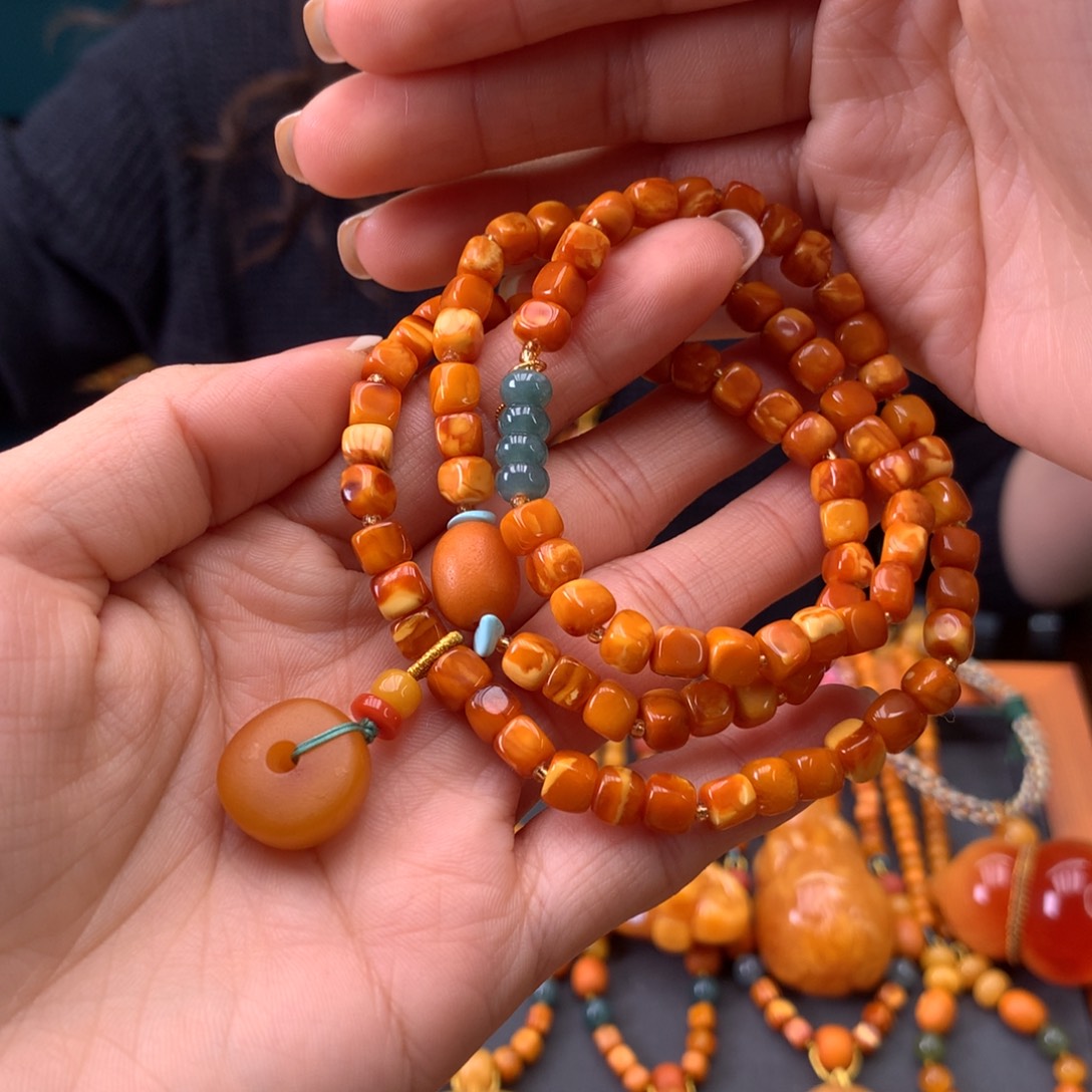 蜜蜡未镶嵌手串天然