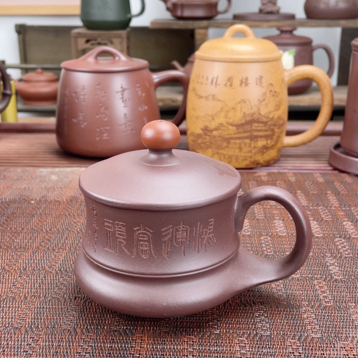 【闪购商品】紫砂茶杯宜兴原矿紫砂盖杯微瑕