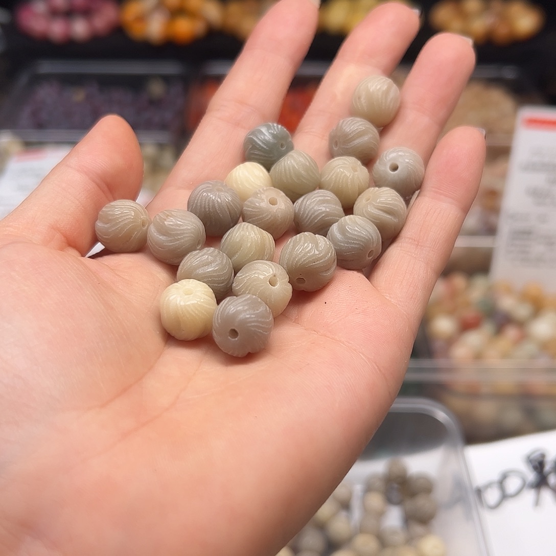 手串菩提根/象牙果微瑕奶奶灰棒棒糖50