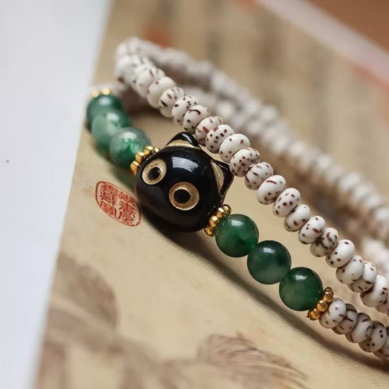 猫头星月菩提手串无礼盒580