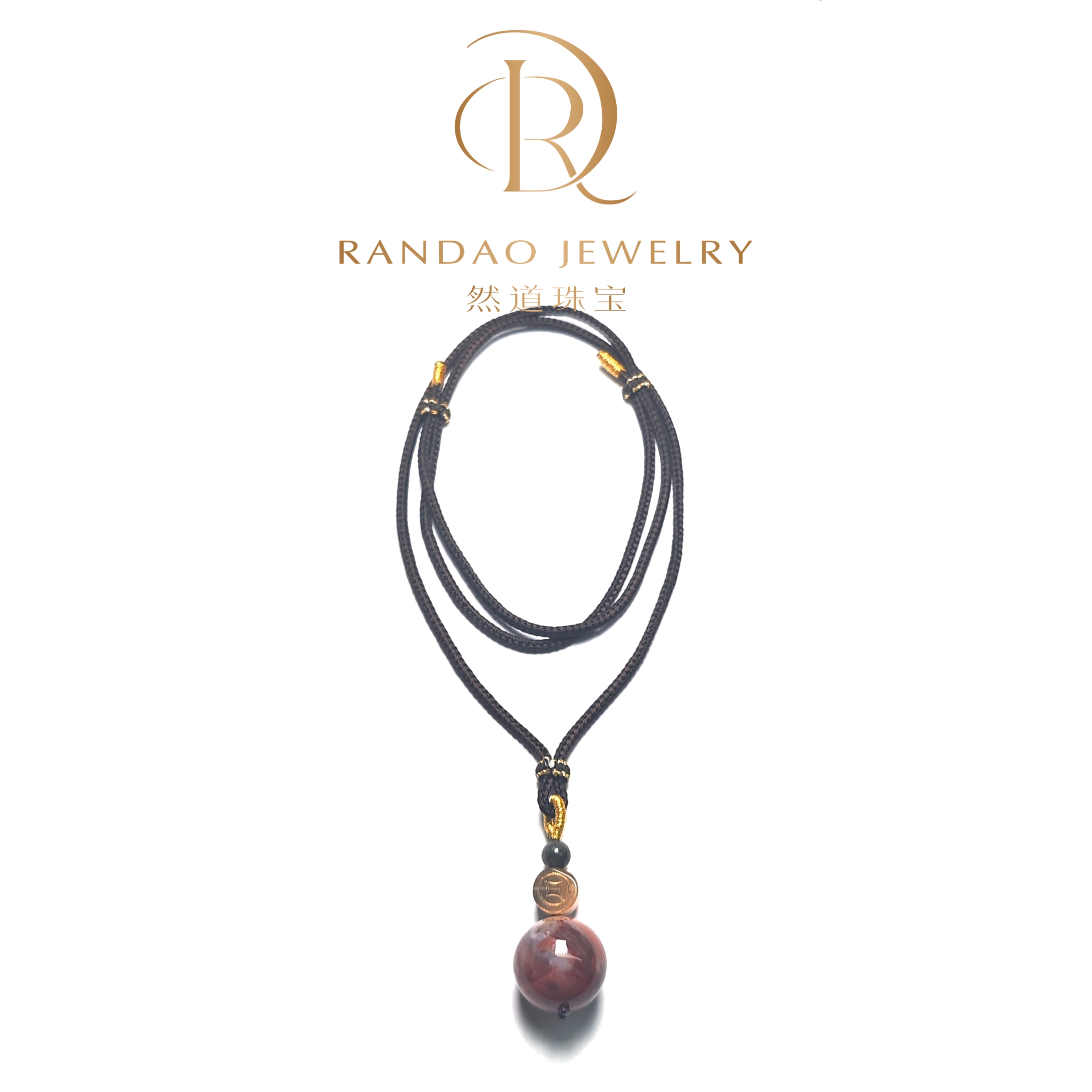 【然道珠宝】活体紫云赤焰南红赤血珠吊坠颈饰