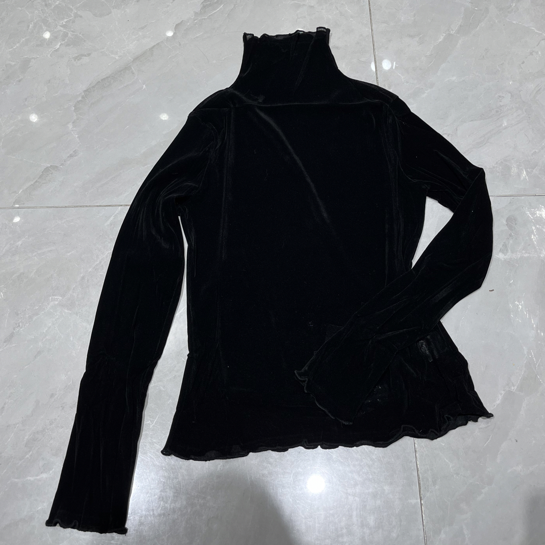 23061修身型套头款堆堆领纯色女装秋冬高领显瘦