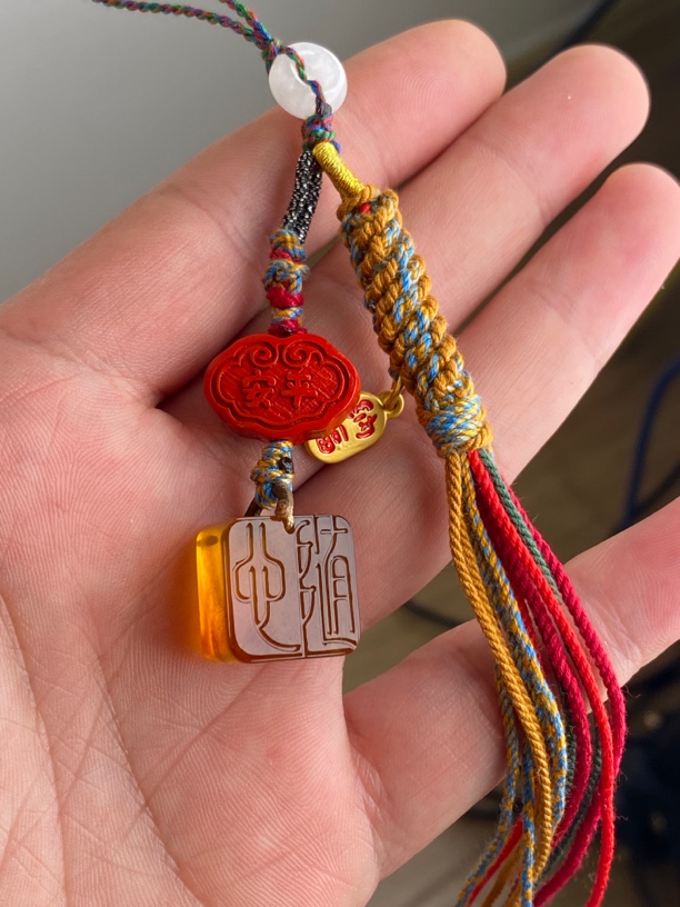 缅甸琥珀随心包挂钥匙挂手机挂吊坠