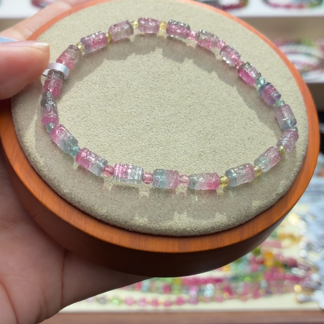 手串碧玺未镶嵌两天看货期