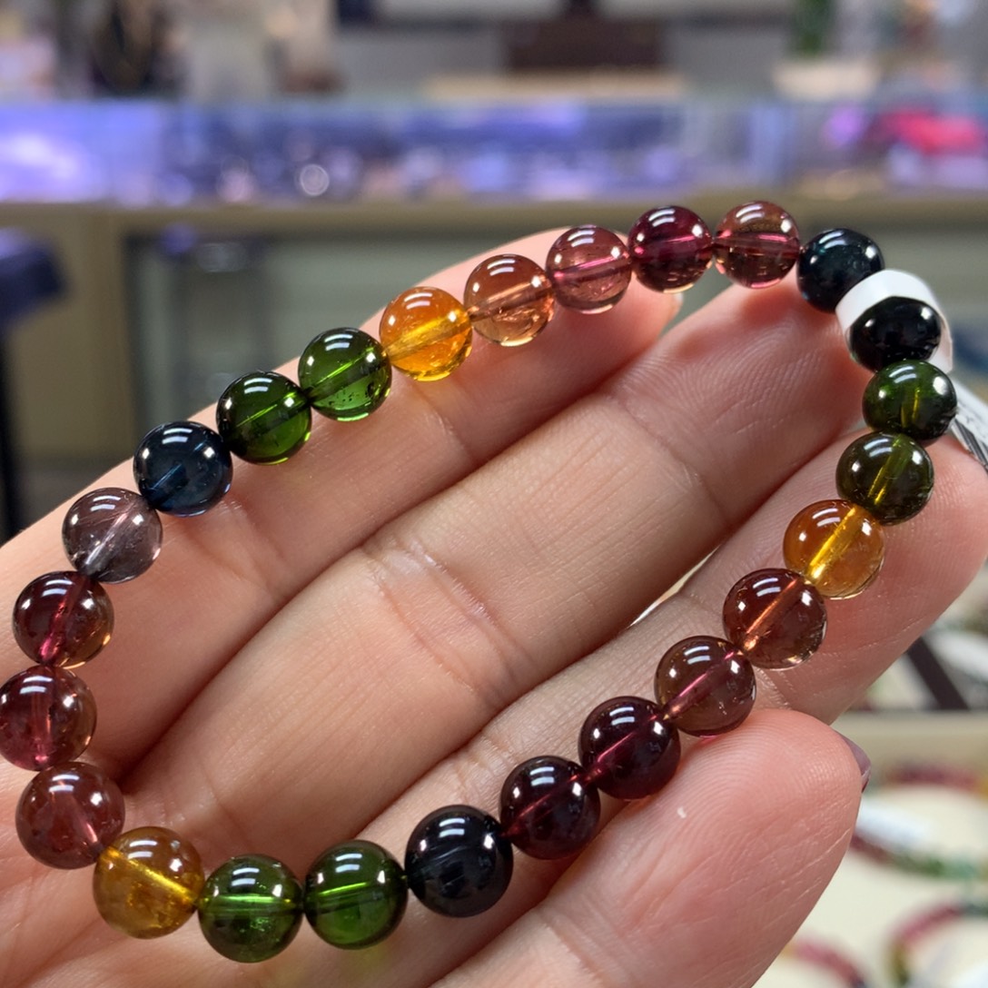 手链碧玺未镶嵌7.3左右