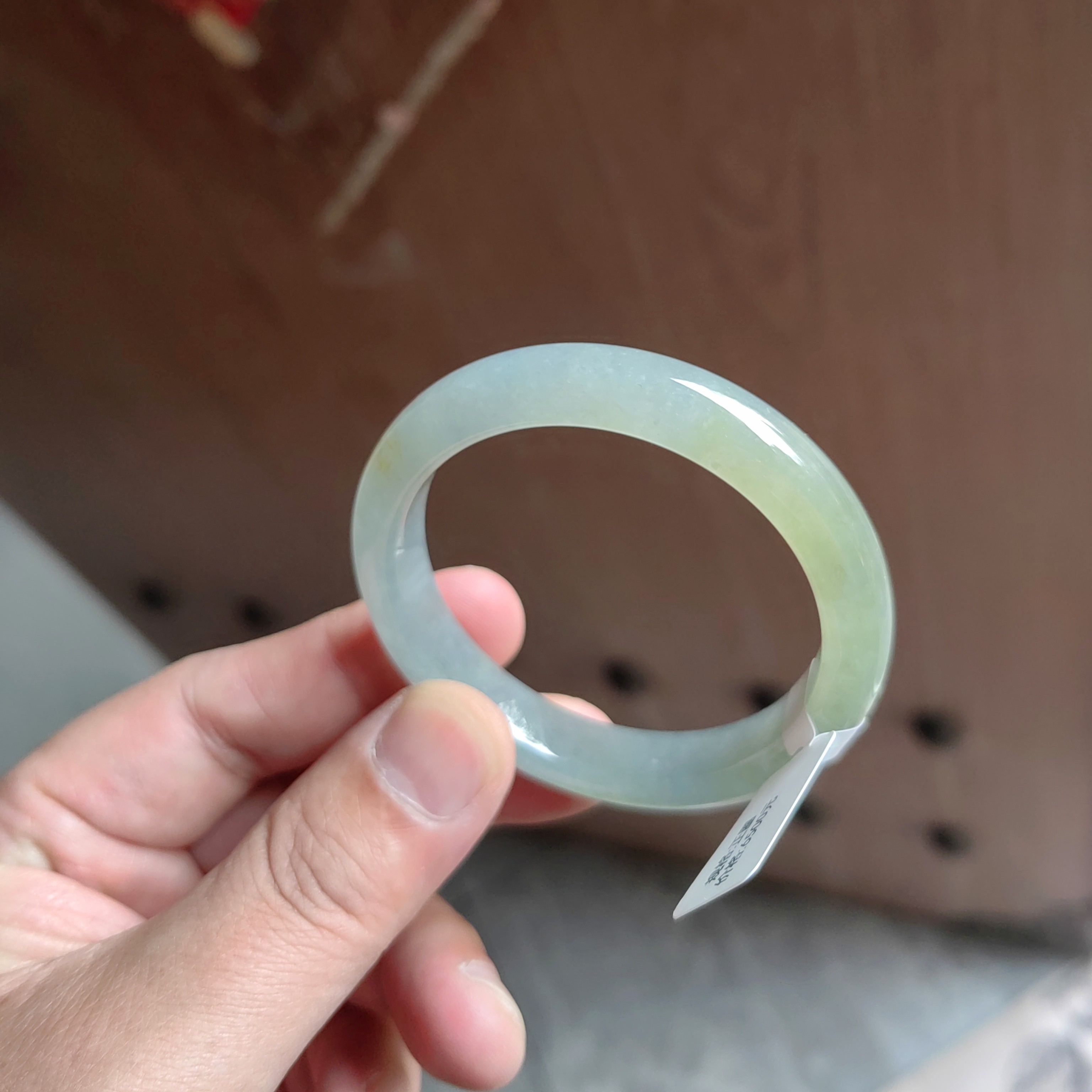 天然缅甸翡翠手镯54圈口
