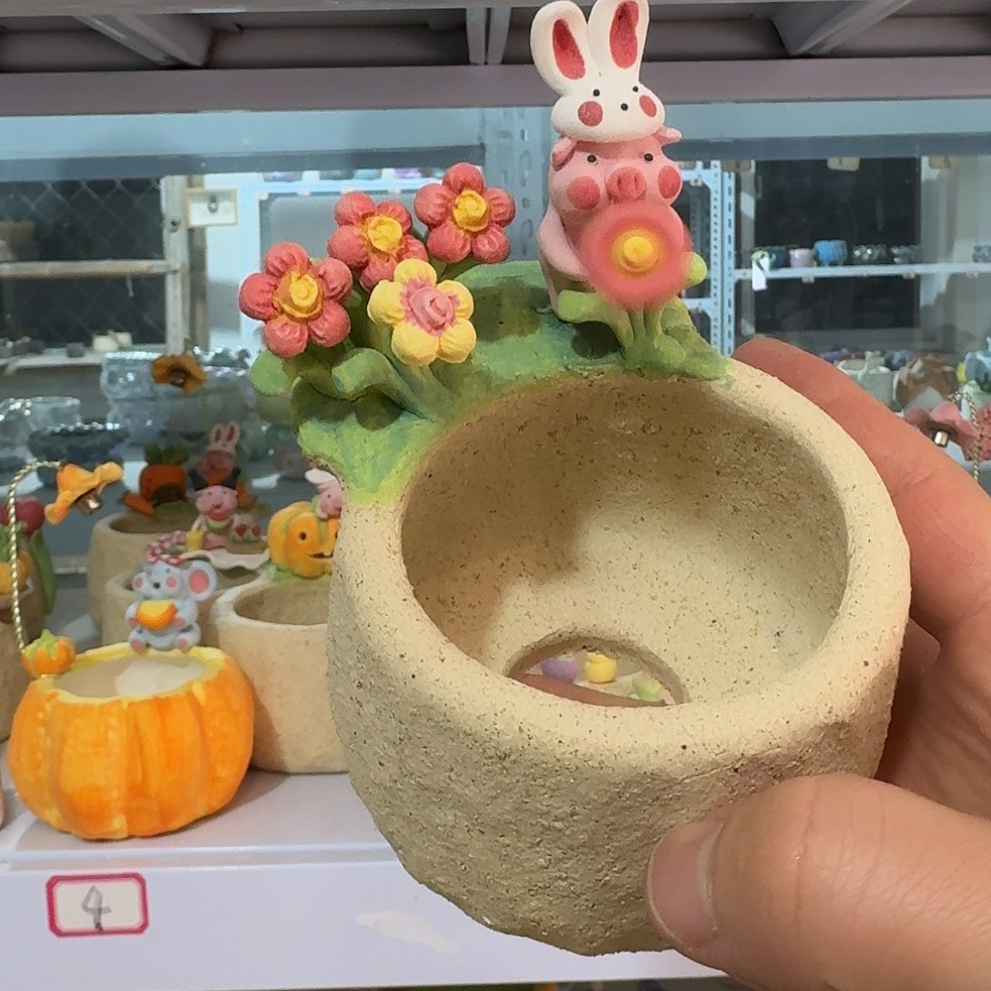 厂家直销手工花盆摆件