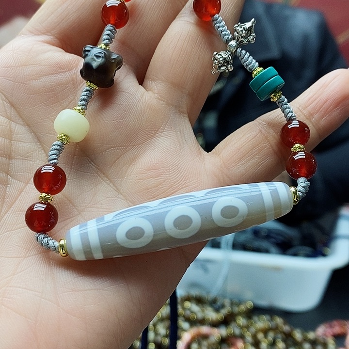 玛瑙/玉髓颈饰合金