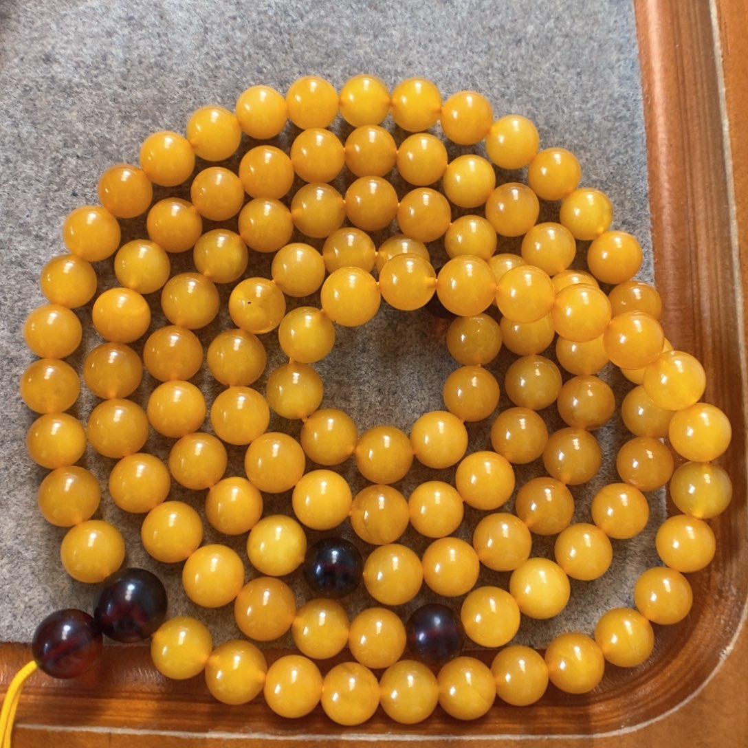 未镶嵌项链蜜蜡108