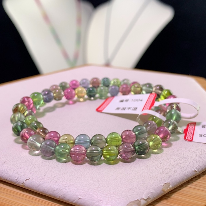 双色碧玺手链未镶嵌