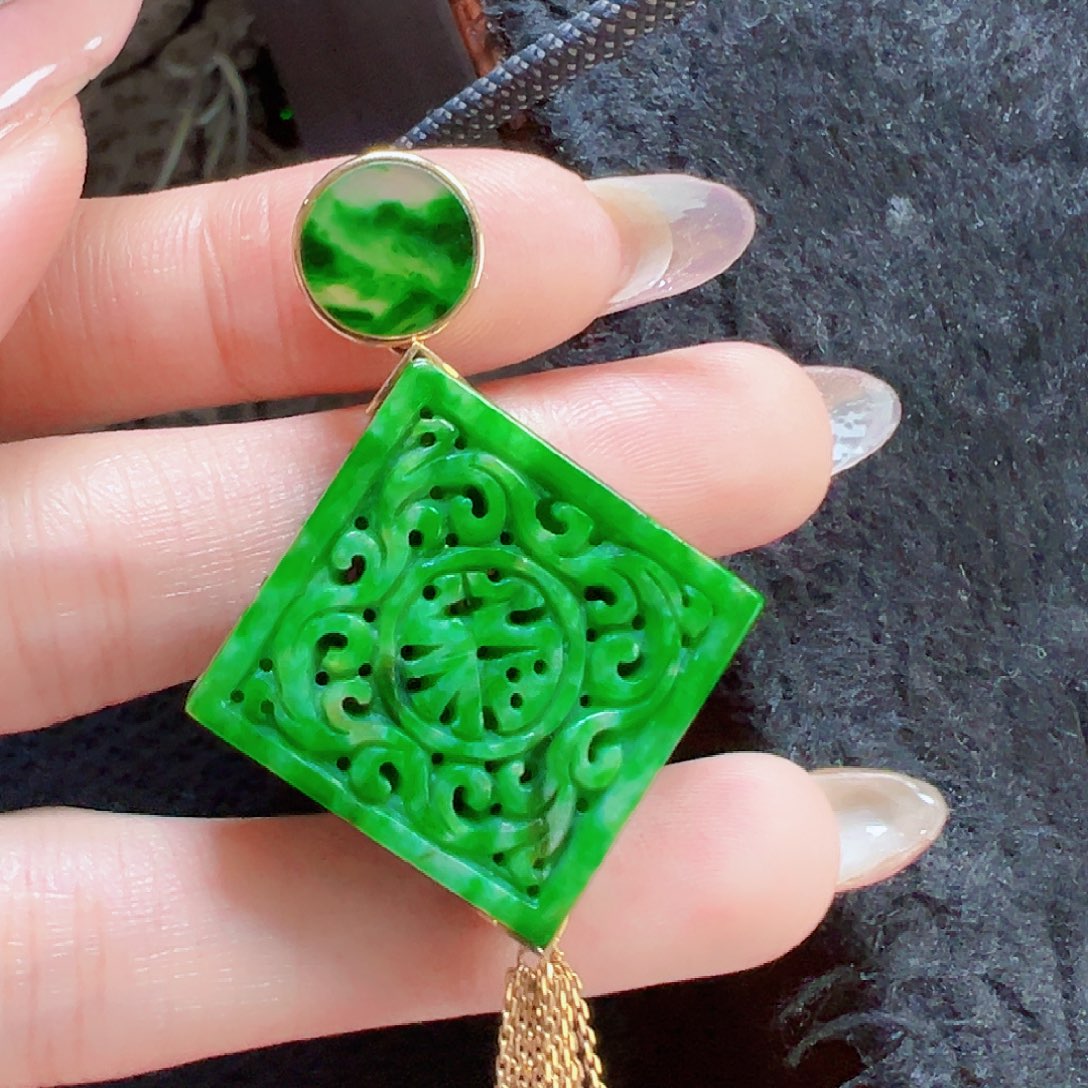 翡翠颈饰18K金镶嵌【福利款】签收后24小时鉴赏期