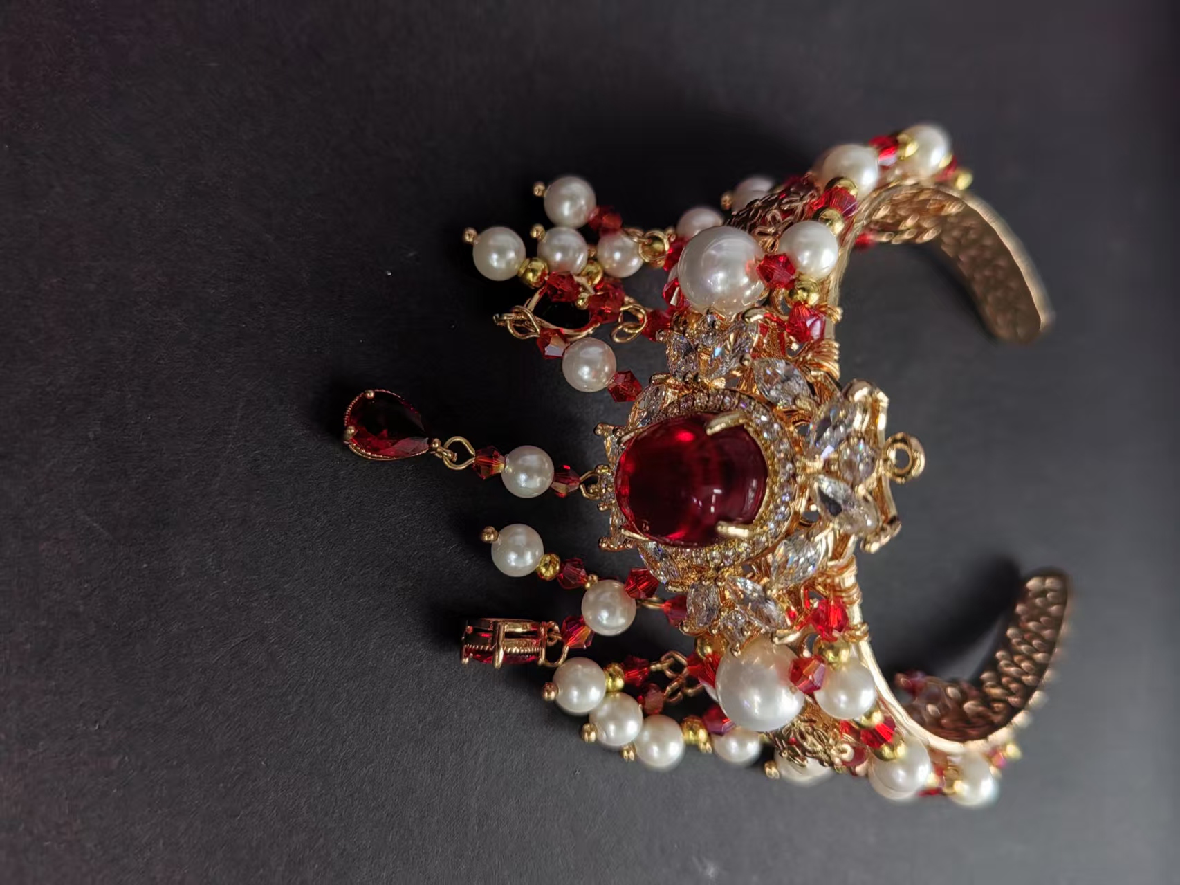 风雪初晴 铜合金手镯 爆闪蝴蝶飞手镯手工气质汉服百搭复古风超仙