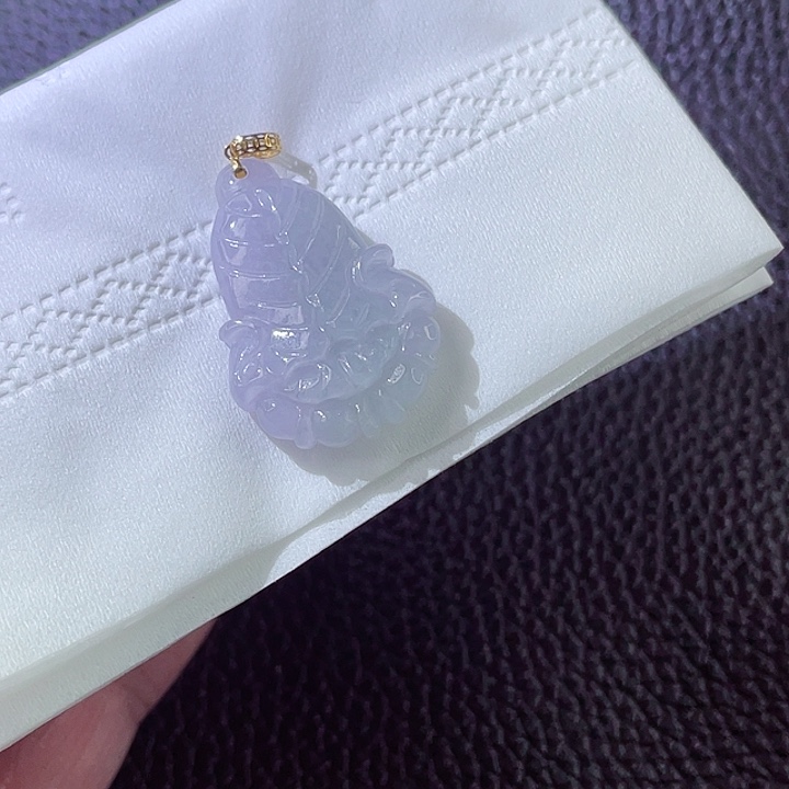 翡翠颈饰18K金镶嵌翡翠