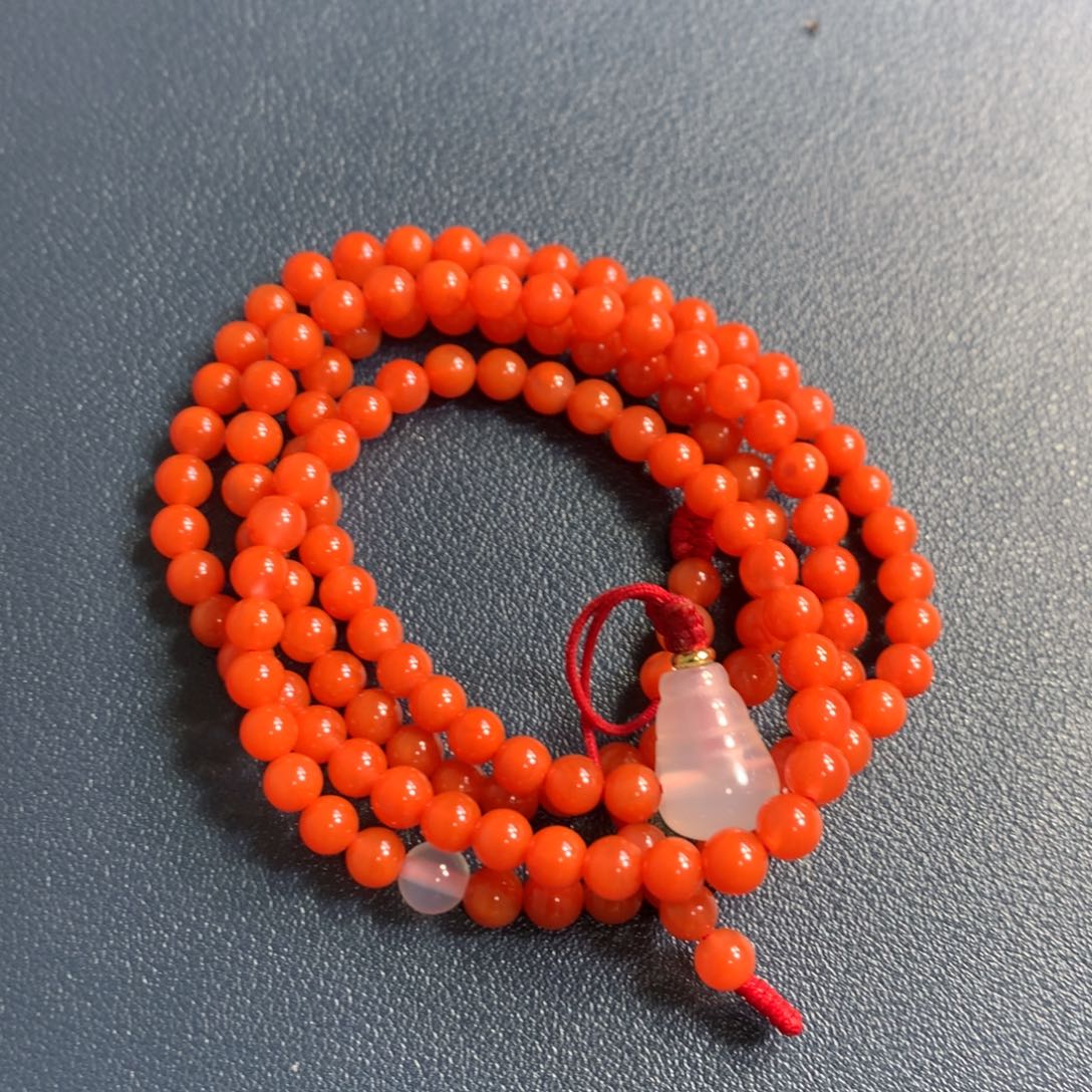 南红玛瑙108圈未镶嵌保山原矿南红