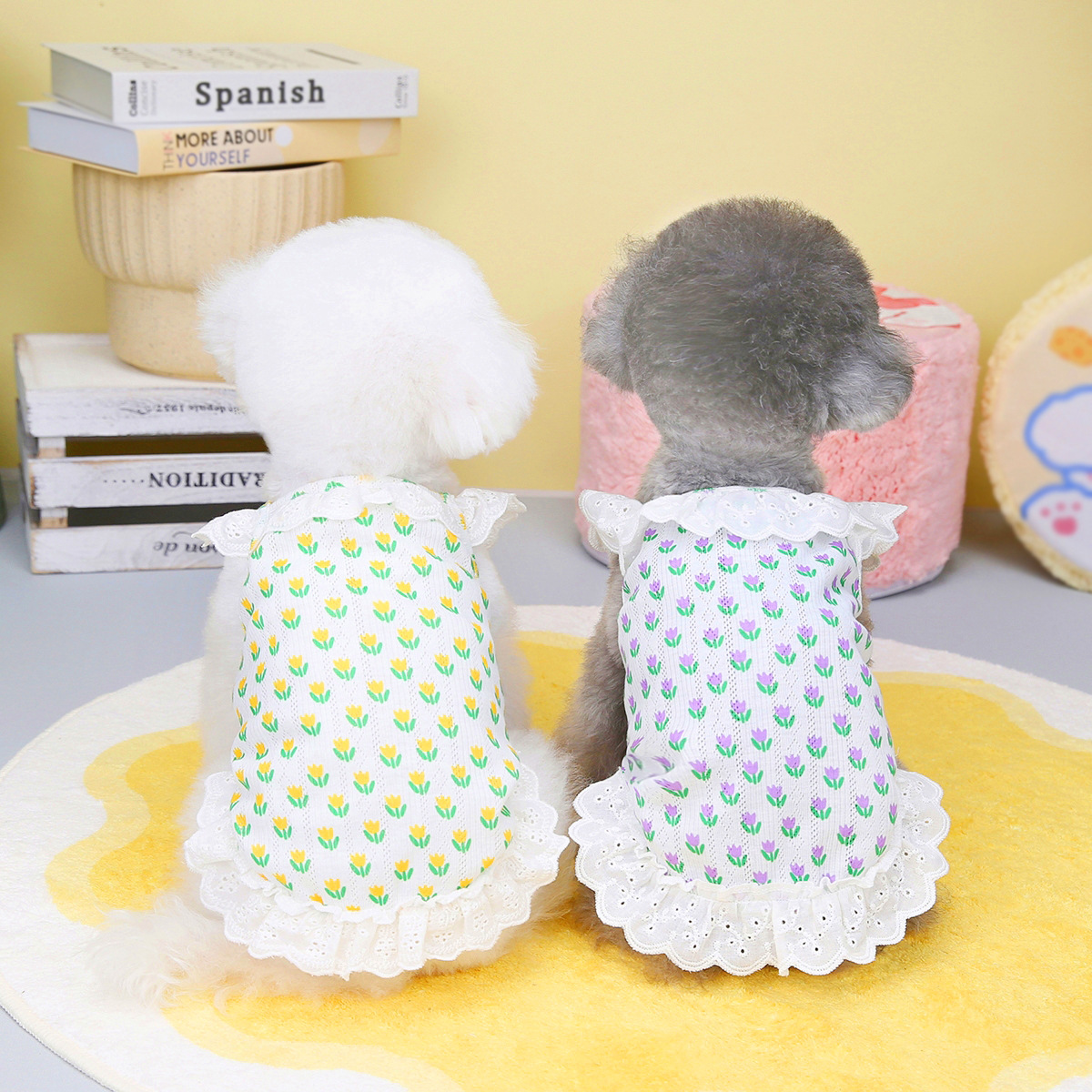 狗狗衣服夏季新款郁金香吊带泰迪比熊猫咪小狗宠物服装薄款半身裙