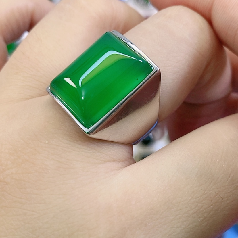 【闪购商品】玛瑙/玉髓戒指银S925镶嵌