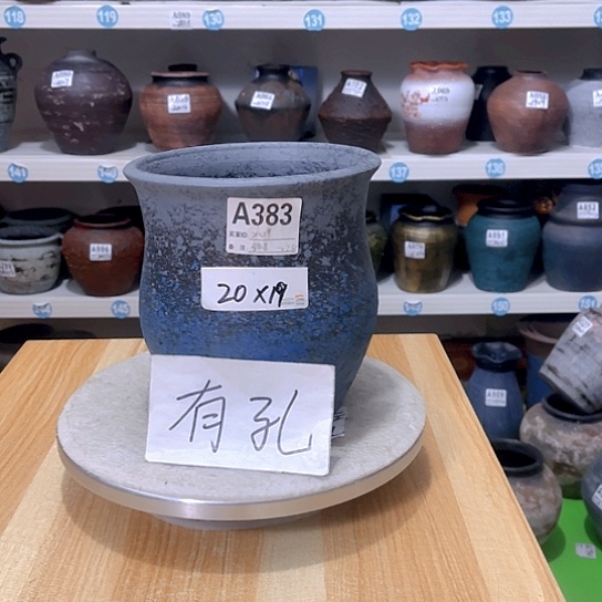 红陶手工制作工艺花盆