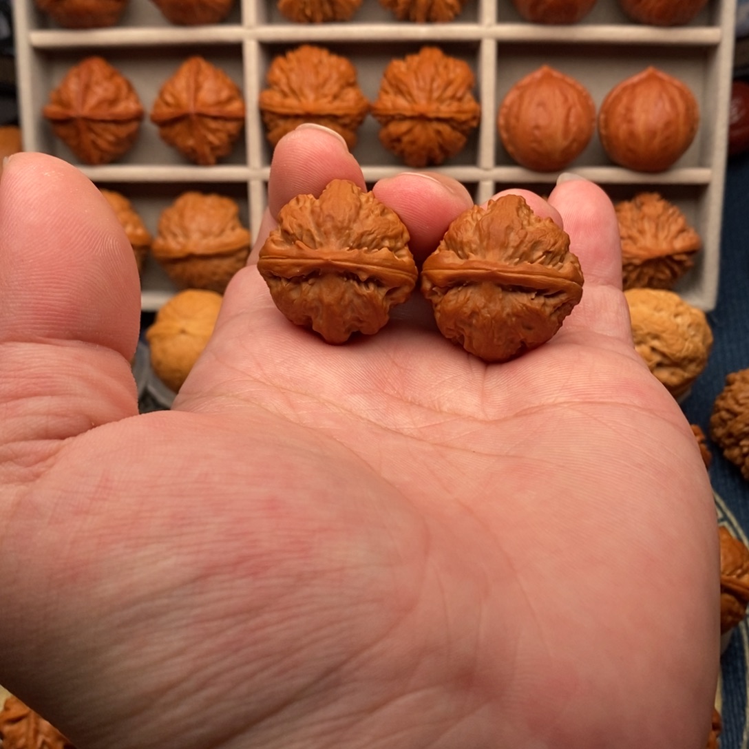 会***塔文玩核桃把件赤焰粗筋