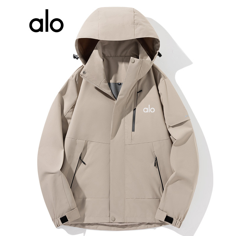 【澳门&专柜】alo春秋季单层冲锋衣男女连帽登山服户外运动防风水