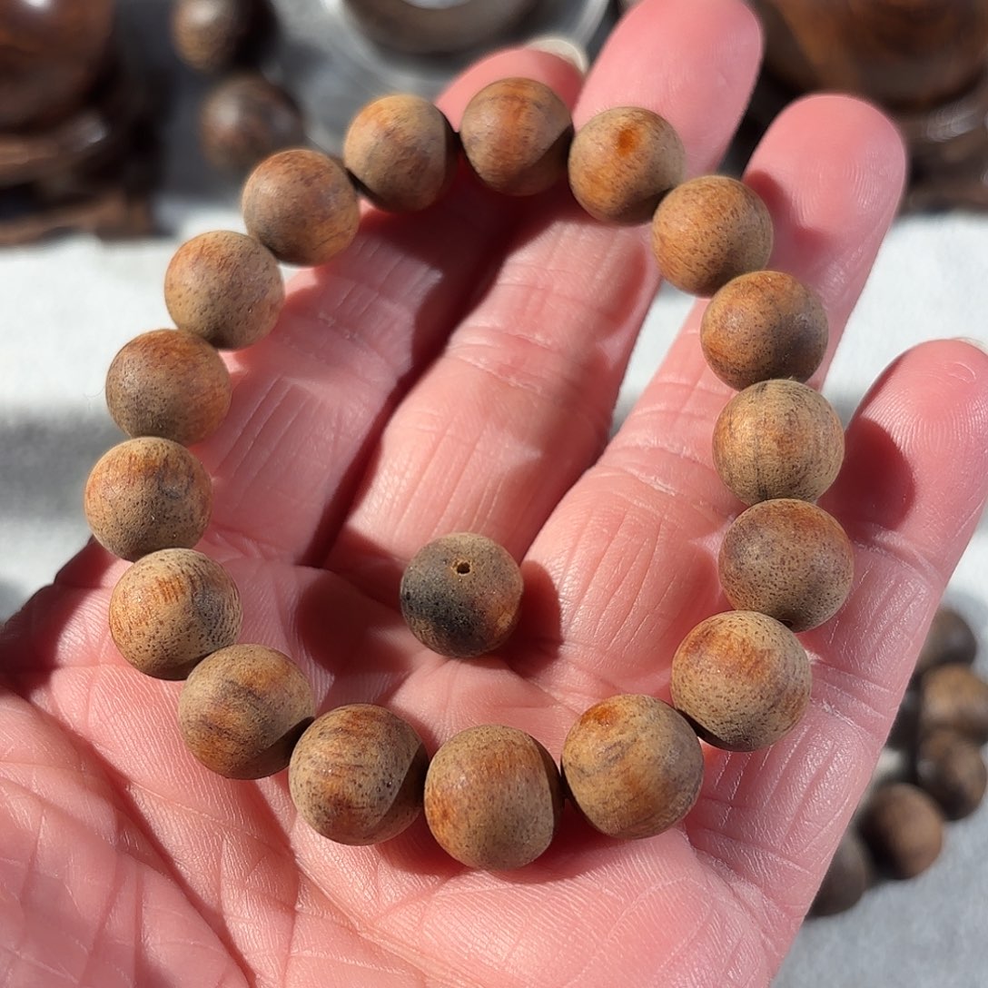 龙***木质非金属印贡1.2莺歌绿单圈