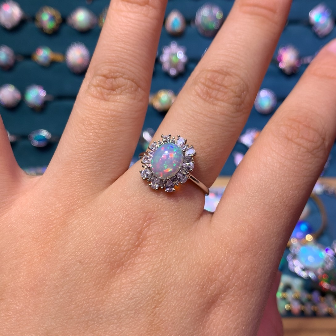 欧泊银S925镶嵌戒指款