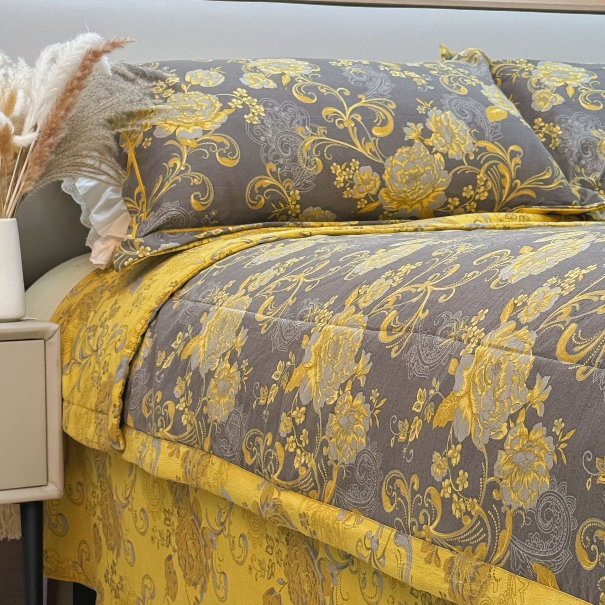 双层纱新疆夏被四件套--锦绣未央透气舒适新款高级感夏季卧室用