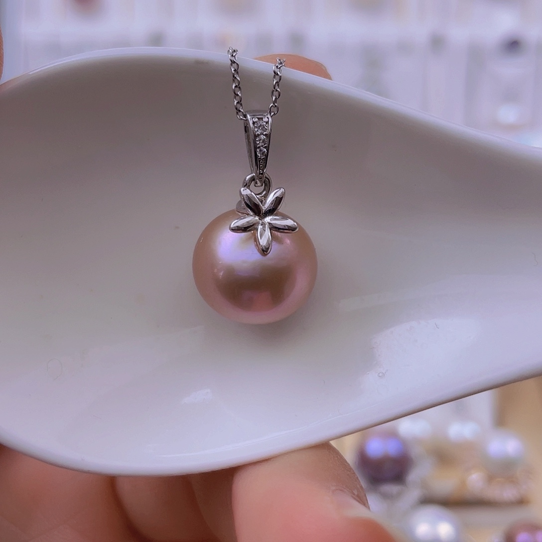 吊坠(赠链)银S925镶嵌淡水珍珠