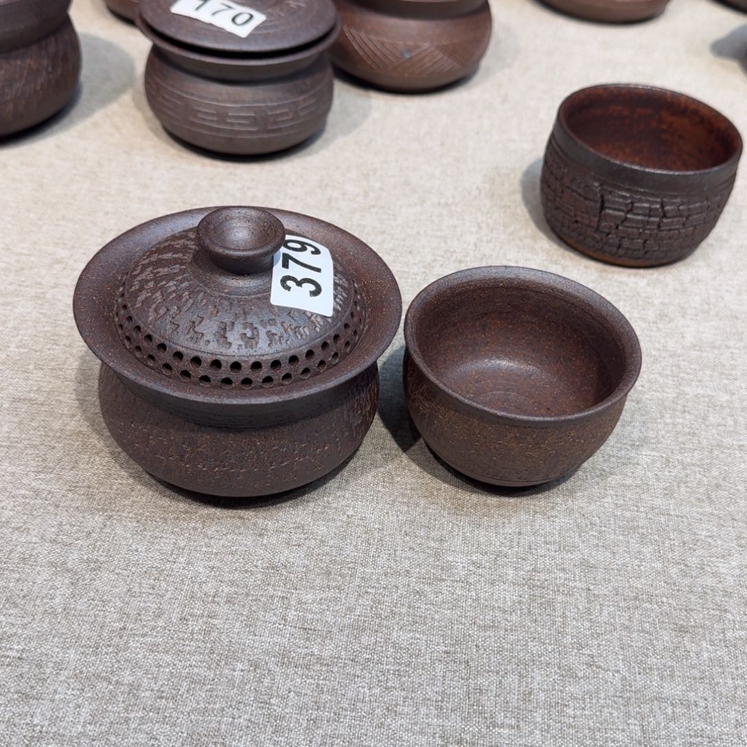 粗瓷茶具素色盖碗