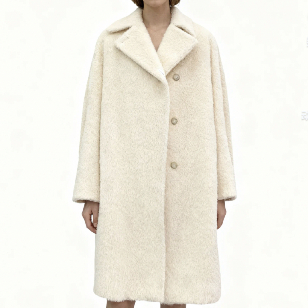 99新 MaxMara 白色大衣外套/38码/C01453