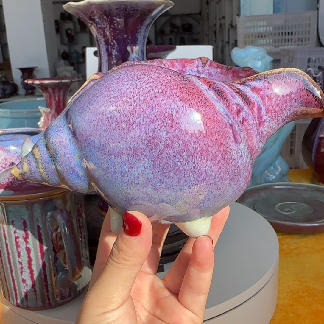 摆件瓷郑家钧窑摆件