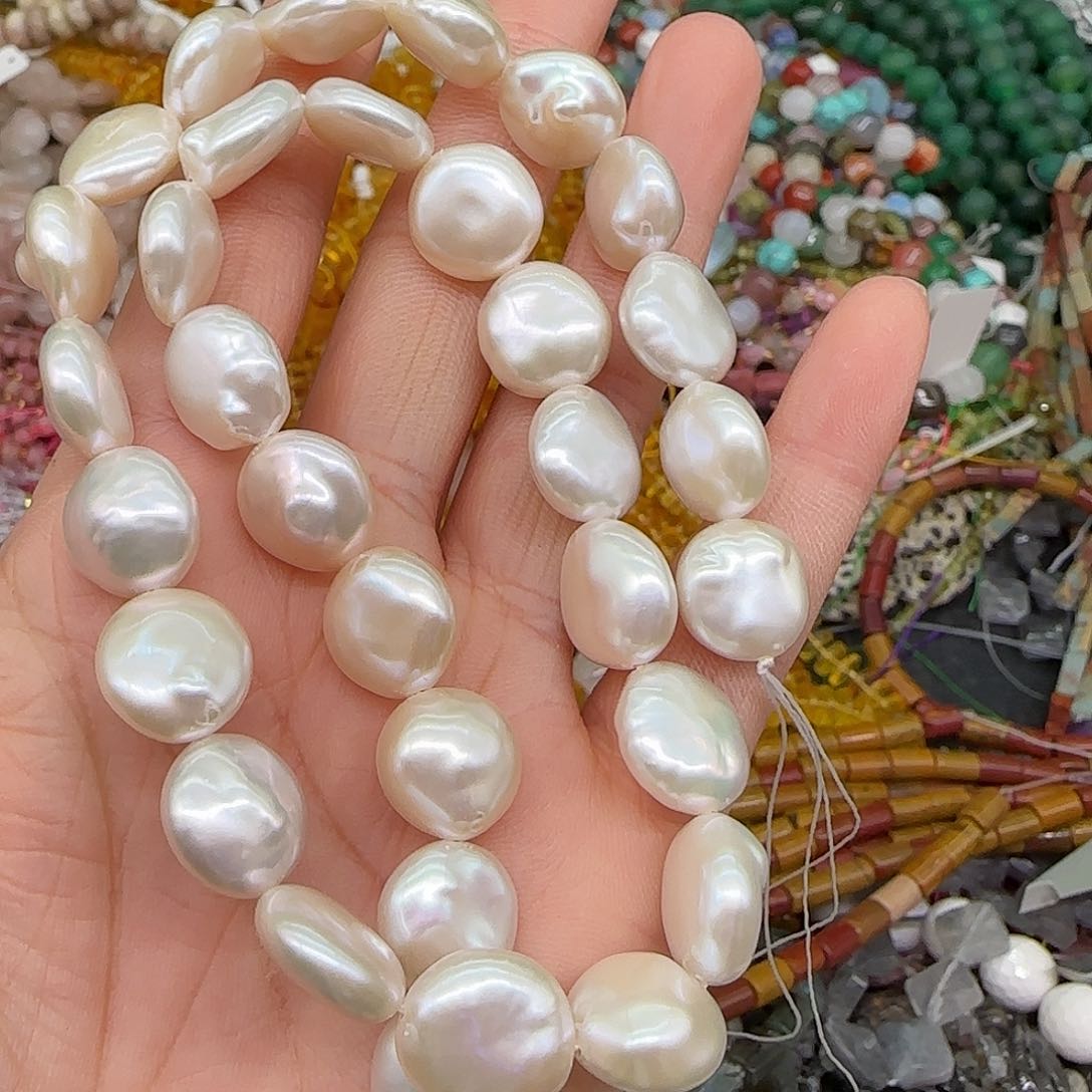 厦***吴玛瑙/玉髓合金珠宝半成品珍珠拍四82发一条