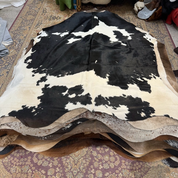 【本尼家】F214 200x220cm专拍牛皮地毯家用轻奢手工