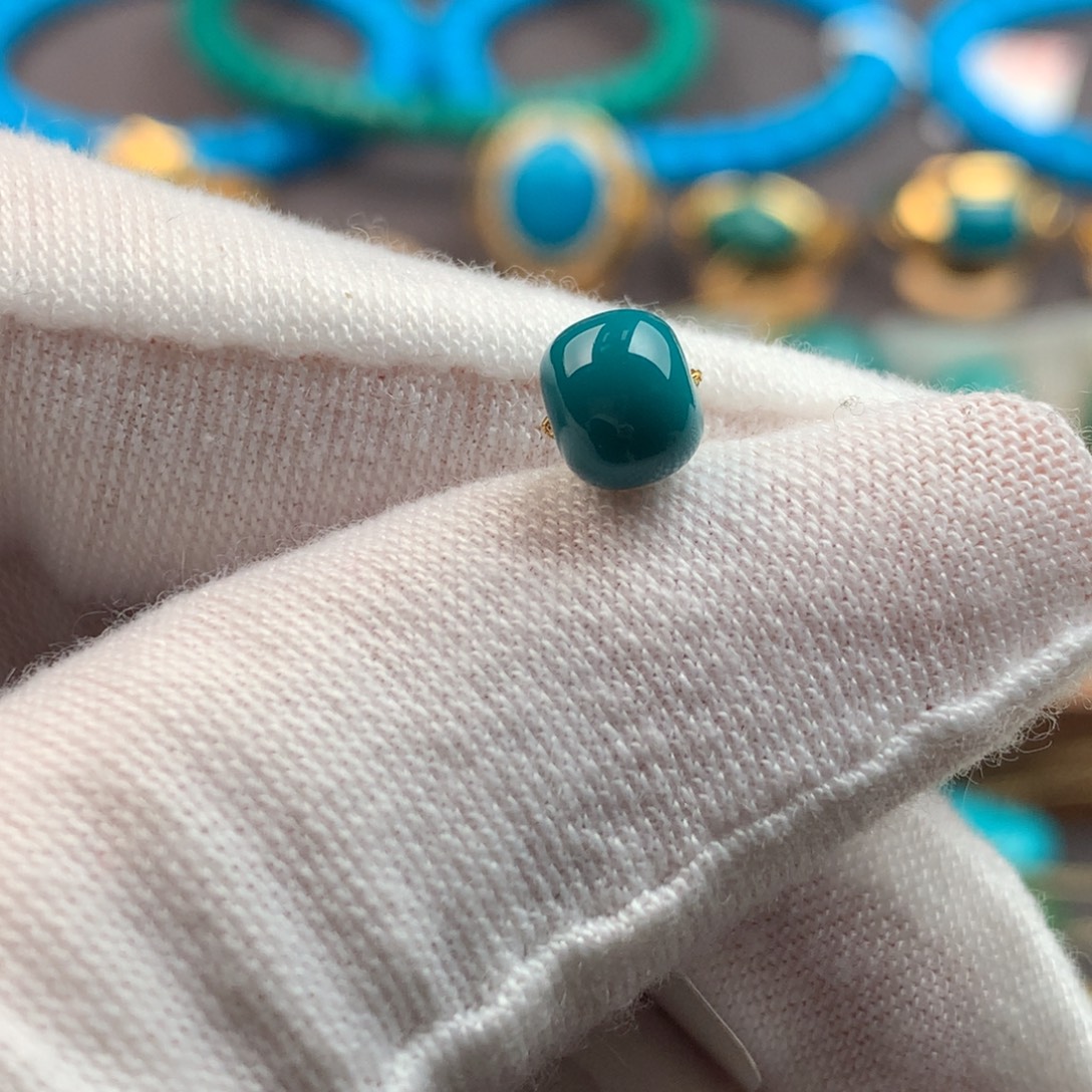 绿松石未镶嵌绿松石6.3mm