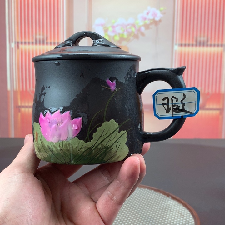 紫砂茶杯紫砂茶具手工紫砂盖杯