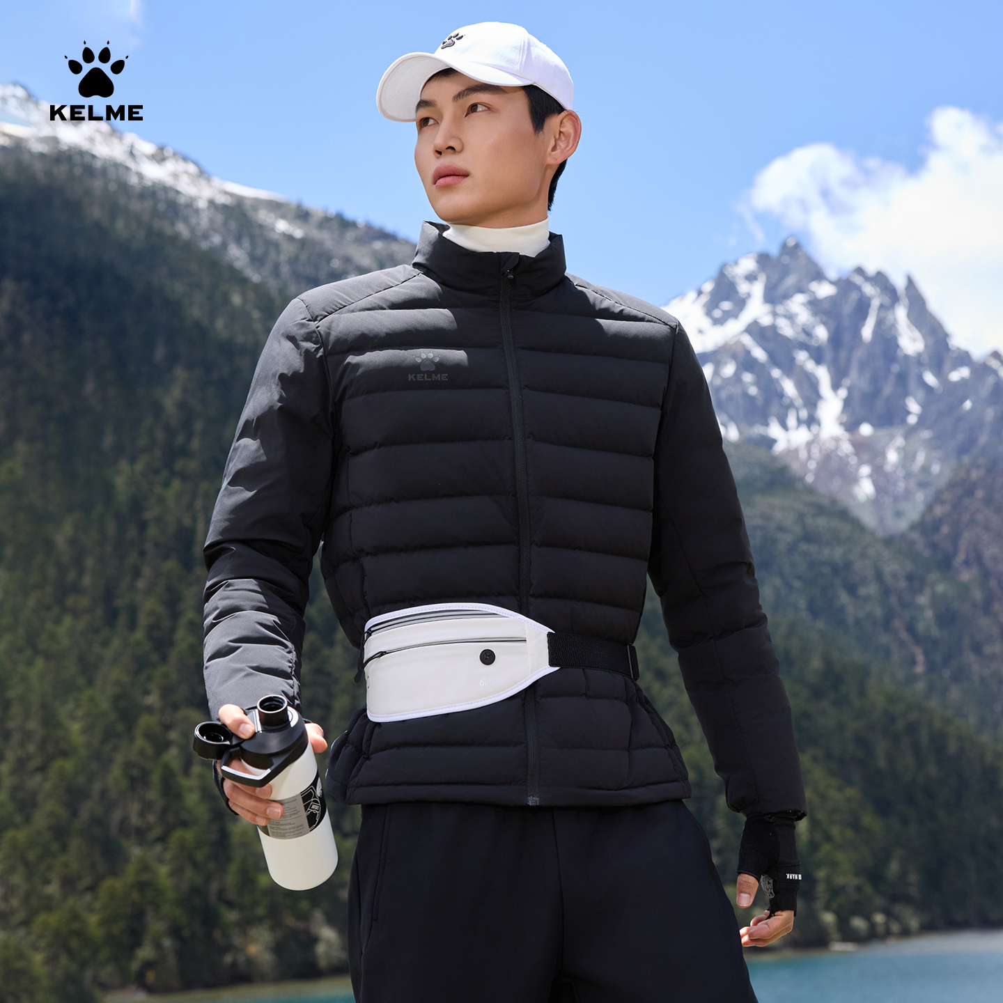 JQ卡尔美男款立领防风保暖羽绒服夹克